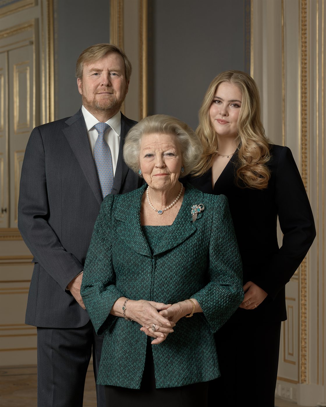 Koning Willem-Alexander, Prinses Beatrix en Prinses Amalia, foto Gemmy Woud-Binnendijk